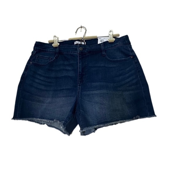 NWT Nine West Blue Jean Shorts High-Waisted Distressed - Picture 1 of 10